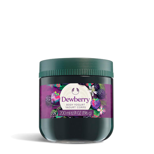 The Body Shop Dewberry Body Yogurt 200ml Lightweight Gel-Cream Body Moisturiser for 48-Hour Hydration, Fast-Absorbing Fruity and Floral Body Lotion with Community Fair Trade Almond Milk
