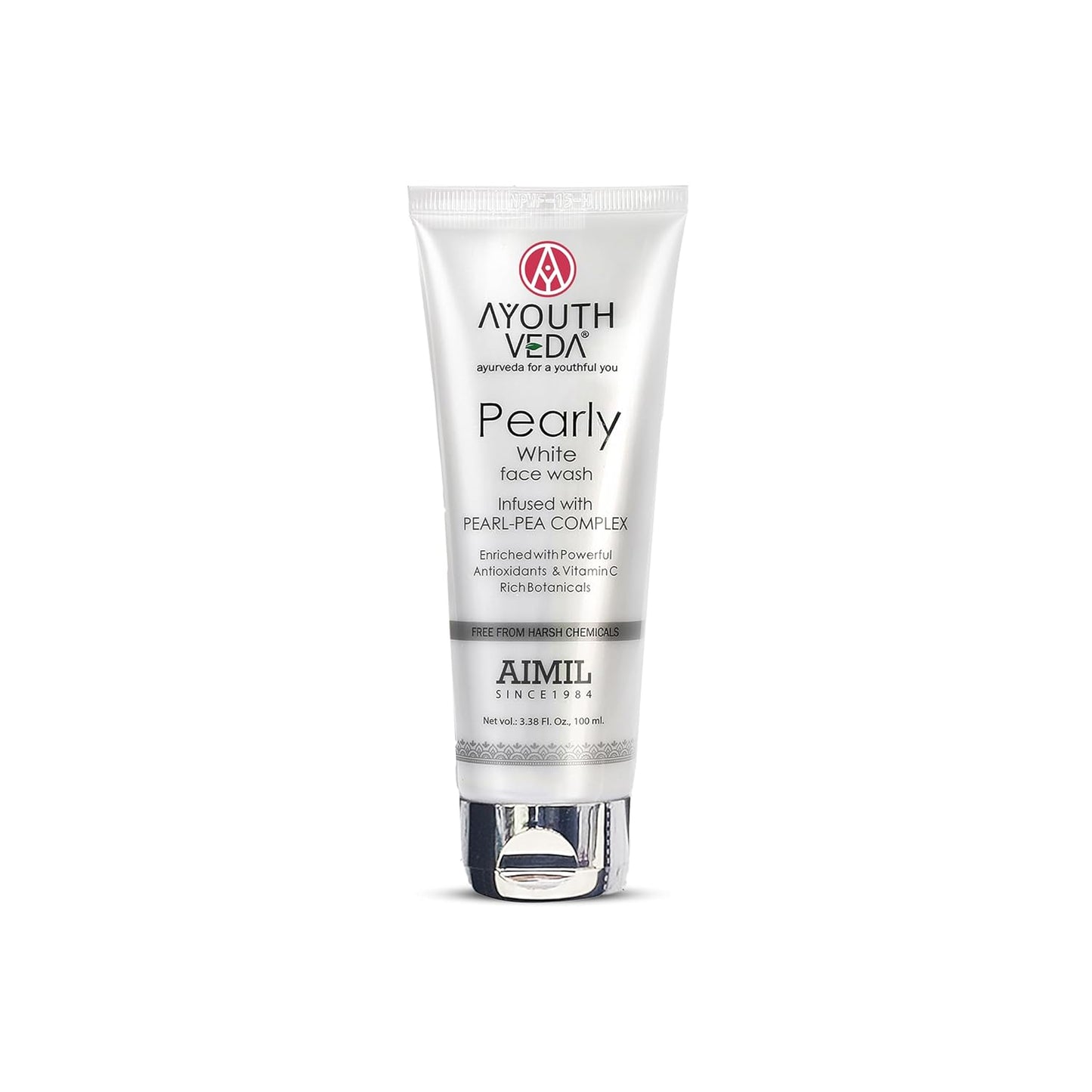 Ayouthveda Pearly White Face Wash | Skin Brightening Cleanser for Men & Women | With Antioxidants & Vitamin C | For Normal & Oily Skin | 100ml (Pack of 1)