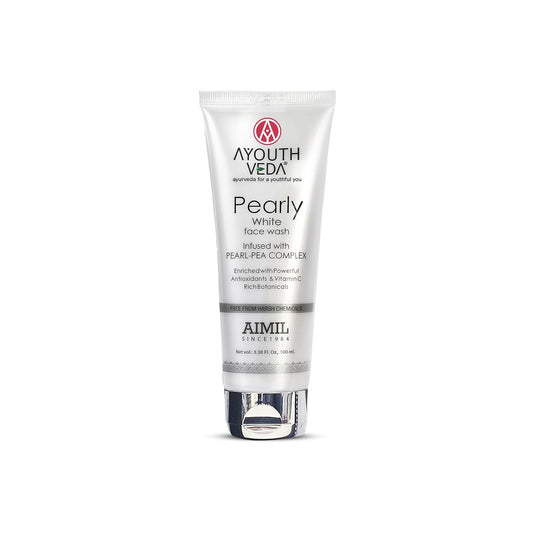 Ayouthveda Pearly White Face Wash | Skin Brightening Cleanser for Men & Women | With Antioxidants & Vitamin C | For Normal & Oily Skin | 100ml (Pack of 1)