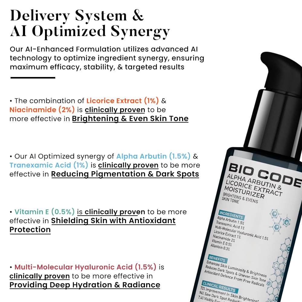 Product packaging with text about AI-optimized synergy and clinical proven benefits on a white background.