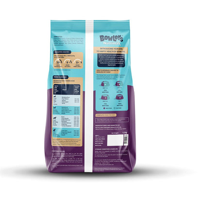 Bowlers Nutrimax Adult Dry Dog Food | Chicken & Vegetables | 1.2 kg Protein | Smooth Digestion & Healthy Coat | Complete & Balanced Nutrition | Enriched with Essential Amino Acids