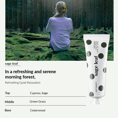 DUFT & DOFT Niche Perfume Hand Cream Sage Leaf (50ml): Herbal Cypress & Cedar, Cocoa Butter & Squalane for Intense Hydration & Softness