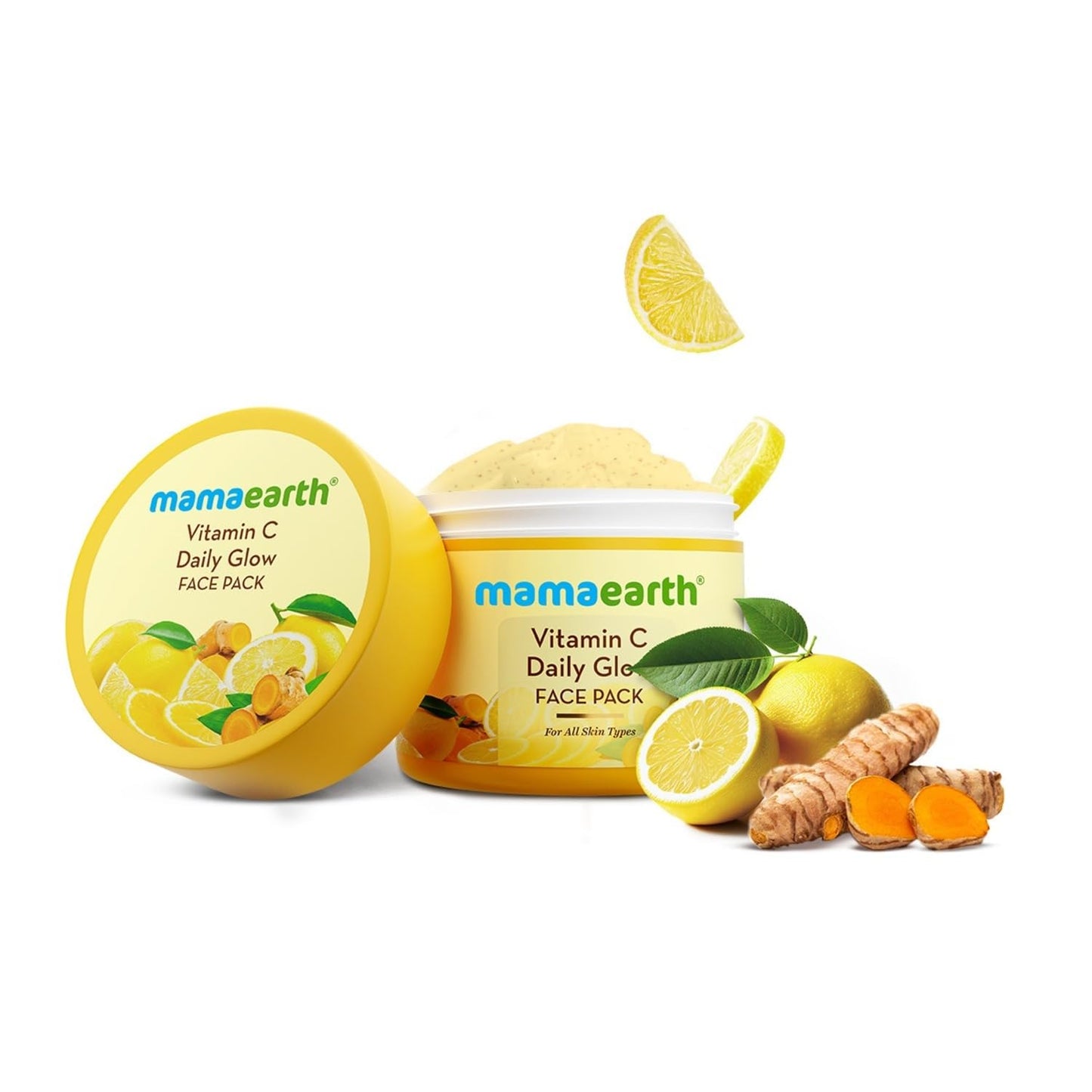Mamaearth Vitamin C Daily Glow Face Pack with Vitamin C & Turmeric for Illuminating Skin - 100 g | Brightens Skin & Gives Natural Glow | Free From Harmful Chemicals