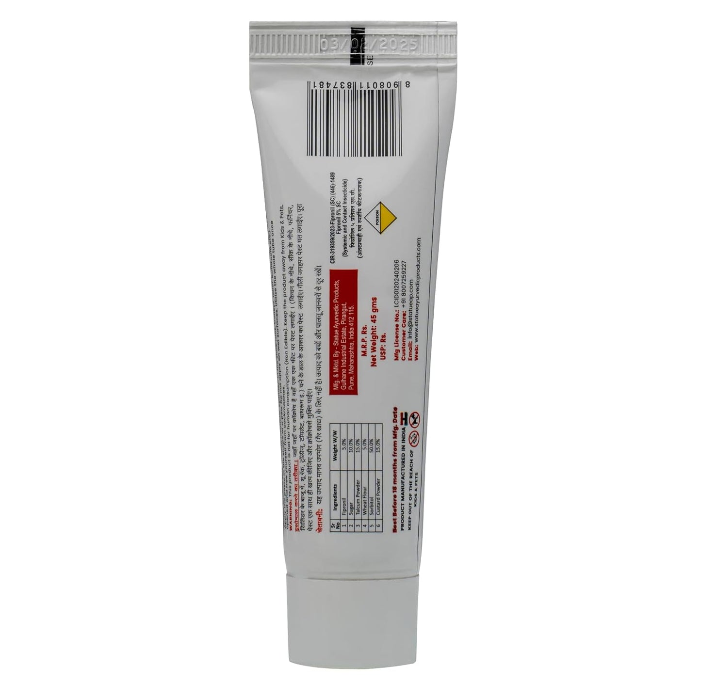Good Morning Anti Roach Paste Cockroach Killer Gel 180g | Powerful Roach Control Formula | Fast-Acting Gel Bait to Eliminate Cockroaches from Kitchens, Cabinets & Corners | Safe, Effective & Easy to Apply (Pack of 4)