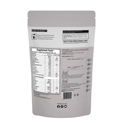Zephivo Miduty by Palak Notes PCOS Powder Myo Inositol and D Chiro Inositol PCOD, PCOS Women Support, Menstrual Cycle and Irregular Periods - 150g