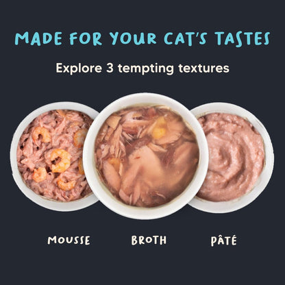 Meowsi by HUFT Tuna & Shrimp in Broth Cat Food - 80 gm | Tender & Juicy Seafood Meal for Persian & All Breeds | Rich in Protein & Omega Fatty Acids | All Breeds
