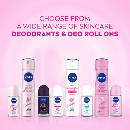NIVEA Natural Glow Smooth Skin Deodorant Underarm Roll On For Women|Vitamin C,Vitamin E,Avocado Oil And Licorice Extract|72 H Even Toned,Smooth & Bright Underarms|0% Alcohol And Dermat Approved|50 Ml