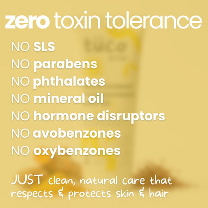 Product with 'zero toxin tolerance' text on a yellow background