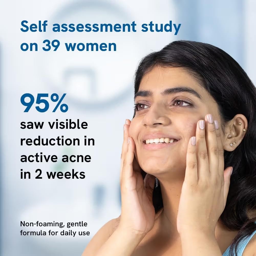 Be Bodywise 2.5% Benzoyl Peroxide Face Wash | Fights Severe & Persistent Acne | Kills Acne Bacteria, Clears Pores & Reduces Redness | Gentle, Hydrating & Dermatologist-Tested Formula | 100ml