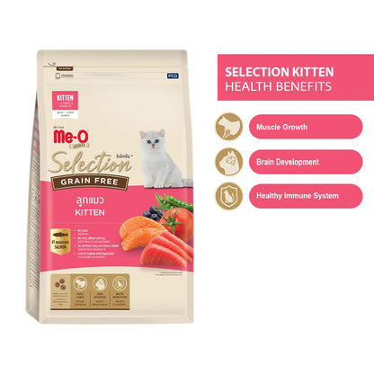 Me-O Gold Selection Grain Free Kitten | Kitten | Dry Cat Food | Kitten Growth Support | 1.2 kg