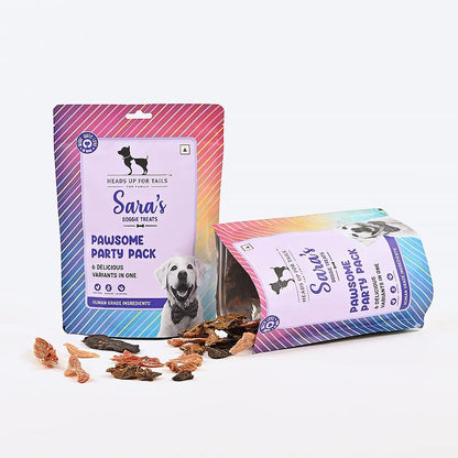 Sara's Party Pack - an Assortment of Sara’s Treats - 200gm | No Preservatives | No Artificial Colours Added | Grain-Free | 100% Natural and Farm Fresh Ingredients | Dogs Treats