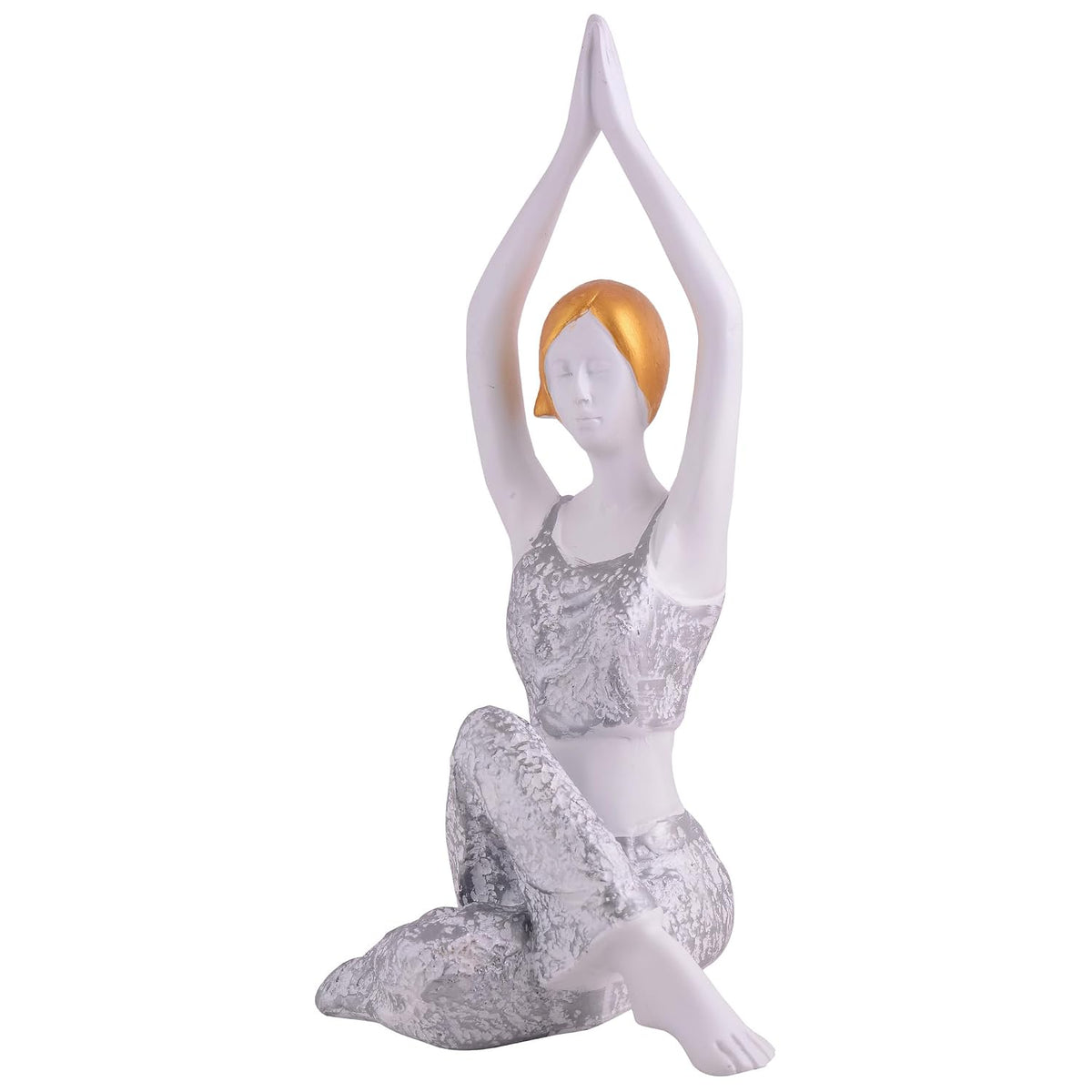 Resin Yoga Lady Home & Office Decor Fantasy Showpiece (Y600),Multicolor