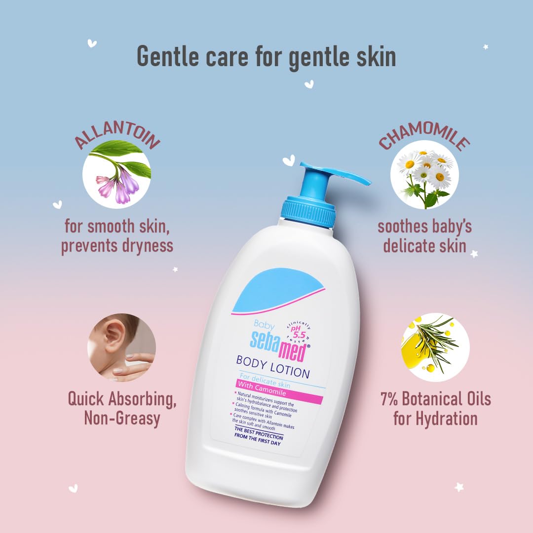 Sebamed Baby Body Lotion|pH 5.5|Vegan|400 ml
