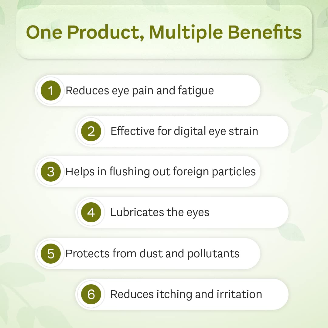 Netraprabha Plus Ayurvedic Herbal Eye Drops for Dry Eyes, Conjunctivitis, Swelling, Irritation, Tearing, Refreshing, Strained Eyes etc - 10ml