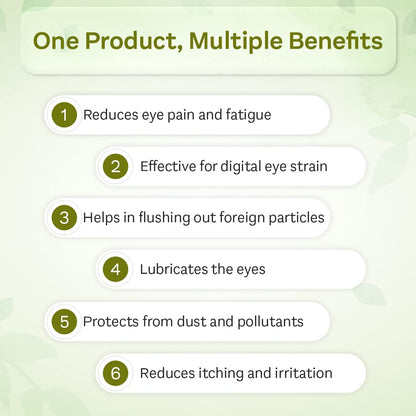 Netraprabha Plus Ayurvedic Herbal Eye Drops for Dry Eyes, Conjunctivitis, Swelling, Irritation, Tearing, Refreshing, Strained Eyes etc - 10ml