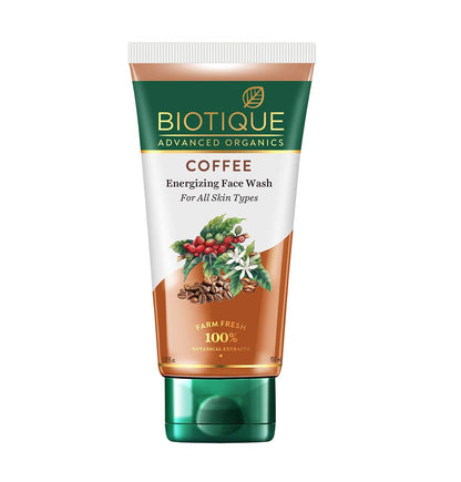 Biotique Coffee Energizing Face Wash tube on a white background