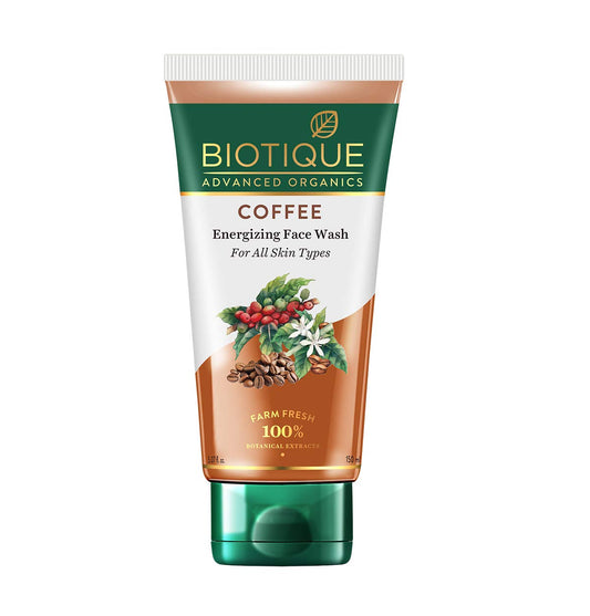 Biotique Coffee Energizing Face Wash tube on a white background