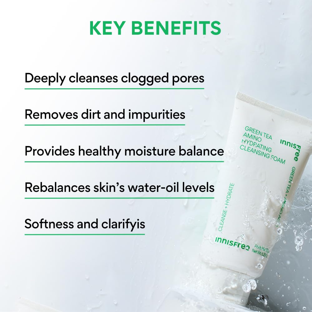 Innisfree Volcanic BHA Pore Foaming cleanser, Clogged Pore Cleanser with Volcanic Clusters | Blackhead Removal | Deep Cleansing