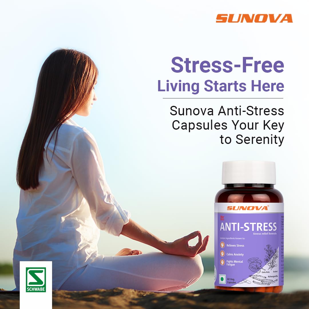 Sunova Anti-Stress (Stress Relief Formula), 60 Capsules