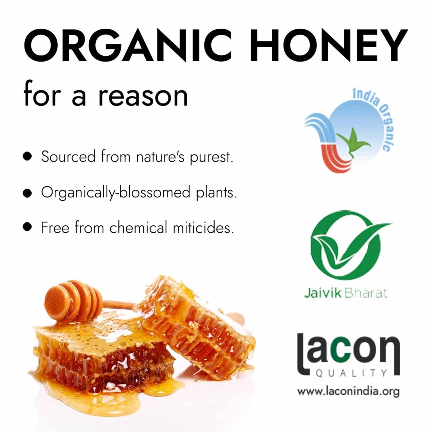Kapiva Organic Honey 250g | 100% Natural & Organic | Strengthens Immunity & Aids Digestion