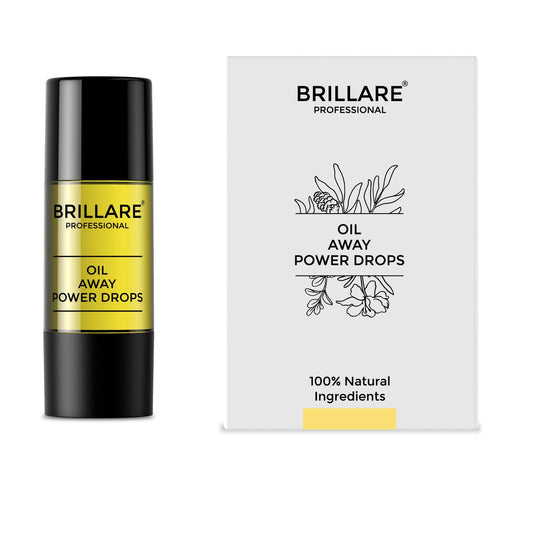 Brillare Professional Oil Away Power Drops, 100% Natural Face Serum With Tea Tree and Rosemary (15 ML), Zero Chemicals