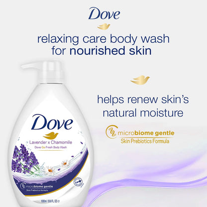 Dove Lavender & Chamomile Go Fresh Body Wash with Relaxing Floral Scent, 1L