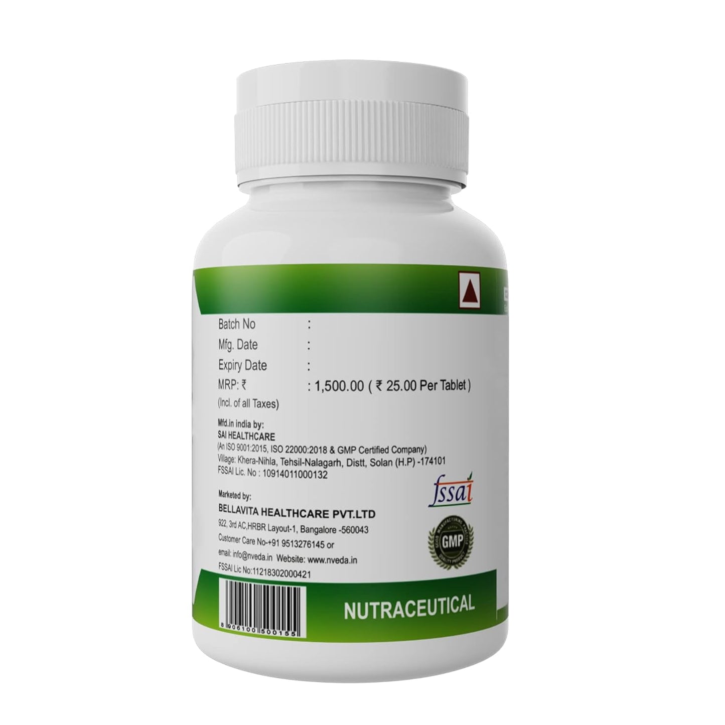 Nveda Joint Support for keeping Joints healthy containing Collagen Type 2, Glucosamine, Calcium and MSM (60 Nos)