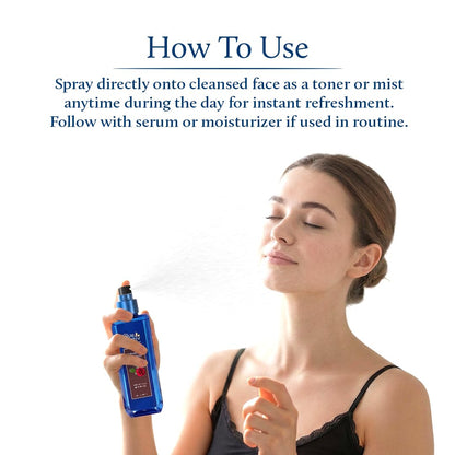 Blue Nectar Rose Water Spray for Face| Pure Rose Face Toner for Glowing Skin | Alcohol Free Face Mist and Toner for Oily Skin, Dry Skin and Normal Skin, Steam Distilled (200 ml)