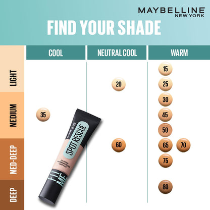 Maybelline New York Fit Me Spot Rescue Concealer, 25 | Full Coverage, Skin Improving