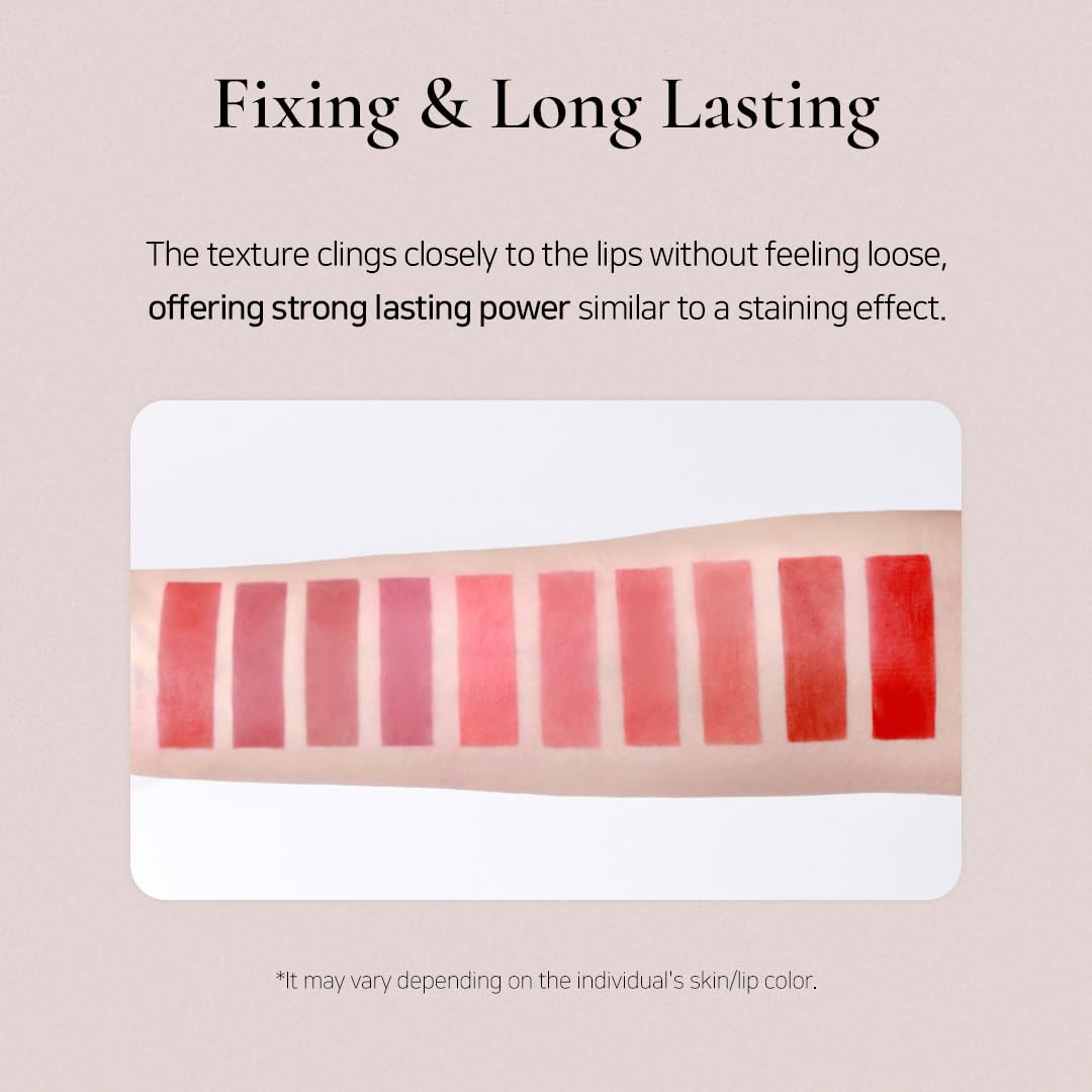 DINTO Blurring Lip Veil (110 Cho-Cho, 3.5ml) Soft Velvet Blurry Matte Finish Korean Lip Tint, Long Lasting Non-Drying Lip Color, Sheer Natural Coverage, Lightweight Moisturizing Formula, Vegan & Cruelty-Free