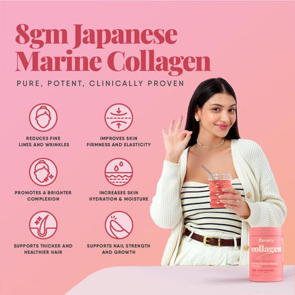 Trunativ Collagen Supplements | Advanced Japanese Marine Collagen Powder for Women & Men | Type 1 and 3 Hydrolyzed Peptides | Supplement with Hyaluronic Acid | Supports Skin Glow, Hair Growth, and Nail Strength | Lychee Coconut (200g)