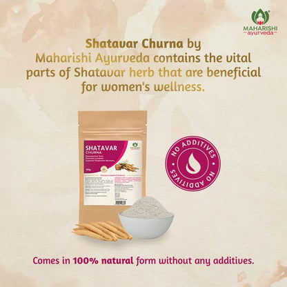 Zephivo Maharishi Ayurveda Shatavar Churna - 100% Natural Supplement for Women's Health - 100 gm
