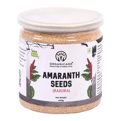 Organicana Whole Amaranth 400gm (Pack of 1) - Rajgira for Fasting | Ramdana seeds | Gluten Free Atta | High in Fibre and Protein