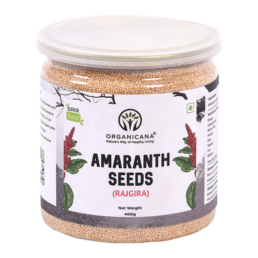Organicana Whole Amaranth 400gm (Pack of 1) - Rajgira for Fasting | Ramdana seeds | Gluten Free Atta | High in Fibre and Protein