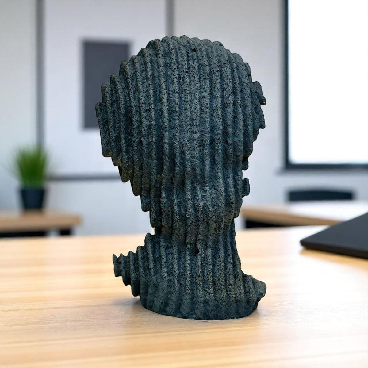 Resin Roman Man Bust Statue (6.5 Inch) | Decorative Sculpture & Figurine for Home Decor | Modern Tabletop Showpiece for Living Room, Bedroom, Office, Gifting, Shelf & Bookshelf, Black
