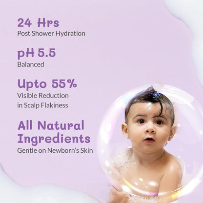 AreoVeda Baby Head-To-Toe Foam Wash With Self-Foaming Pump (100ml) I Tear-Free Baby Wash I 24 Hrs Hydration I pH 5.5 With PENTAVITIN® & Aloe Vera I Safe from Day 1 I Lab Tested, Ecocert Certified, EWG Verified