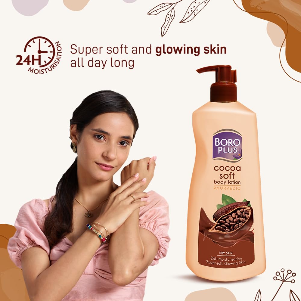 BOROPLUS Boro Plus Cocoa Soft Body Lotion For Skin Combination, 400 Ml, 1 Count