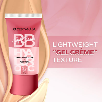 FACESCANADA SPF 35 BB Gel Crème - Warm Caramel, 30g | Multitasking | Even Skin Tone | Instant Glow | Smooth Flawless Matte Finish | Hydrating | Lightweight & Nonsticky