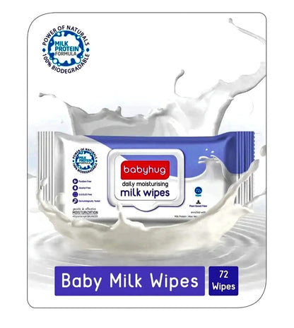 Babyhug Daily Rich Moisturising Milk Wipes 72 Pieces- Pack of 1