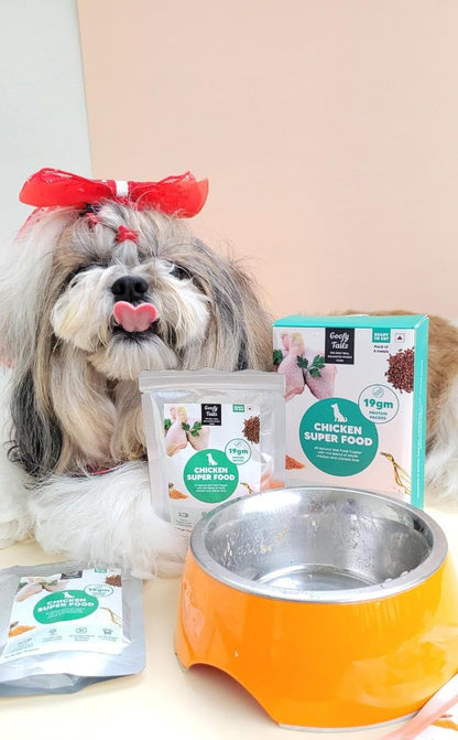 Goofy Tails Wet Dog Food 280g (70gX4), Chicken Super Dog Food, Preservative Free Dog Gravy, Wet Dog Food, Natural Human Grade Grain Free and Gluten Free Super Dog Food Gravy