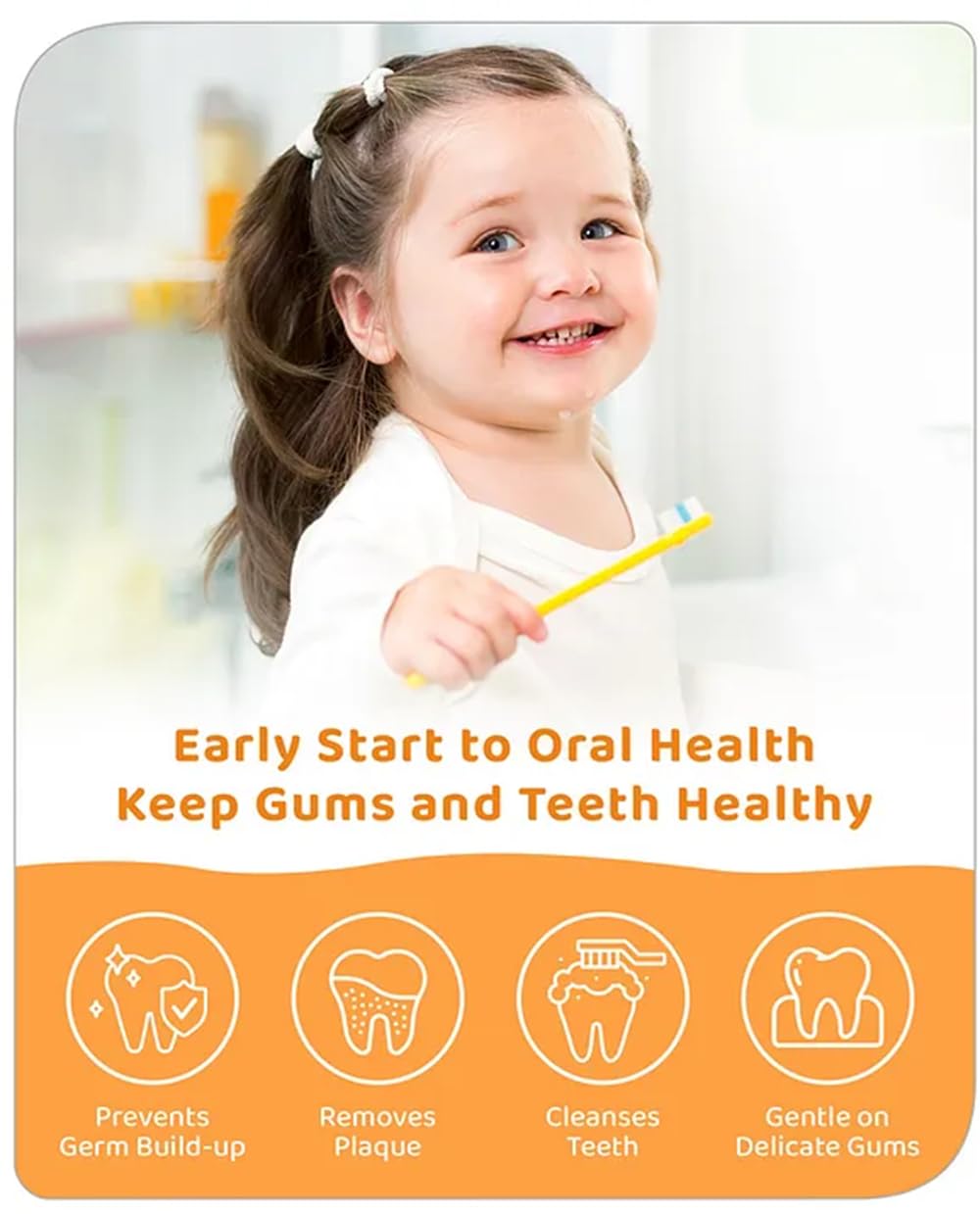 Babyhug Orange Flavoured Tooth Gel for Ages 6 Months+ |100% Natural Ingredients Fluoride Free No SLS/SLES- 50 g (1)