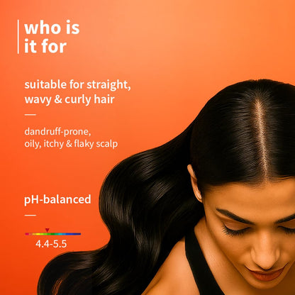 Plum Anti-Dandruff Shampoo With Volcanic Minerals & 0.5% Salicylic Acid | 72-Hr Dandruff & Frizz Control|Maintains Healthy Scalp Barrier | Gently Exfoliates & Clarifies | Prevents Rough,Dry Hair 100ml