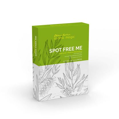 Aroma Magic Spot Free Me Sheet Mask | Controls acne, soothes eruptions, purifies & fades scars with Lavender & tea tree essential oils, neem extracts, vitamin A (retinol) | All Skin | Pack Of 5