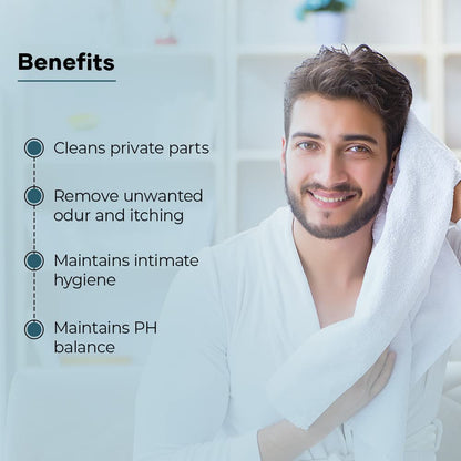 Mars by GHC Natural Intimate Wash for Men - Aloe Vera, Tea Tree Extract and Antibacterial Ingredients | Good Health Company