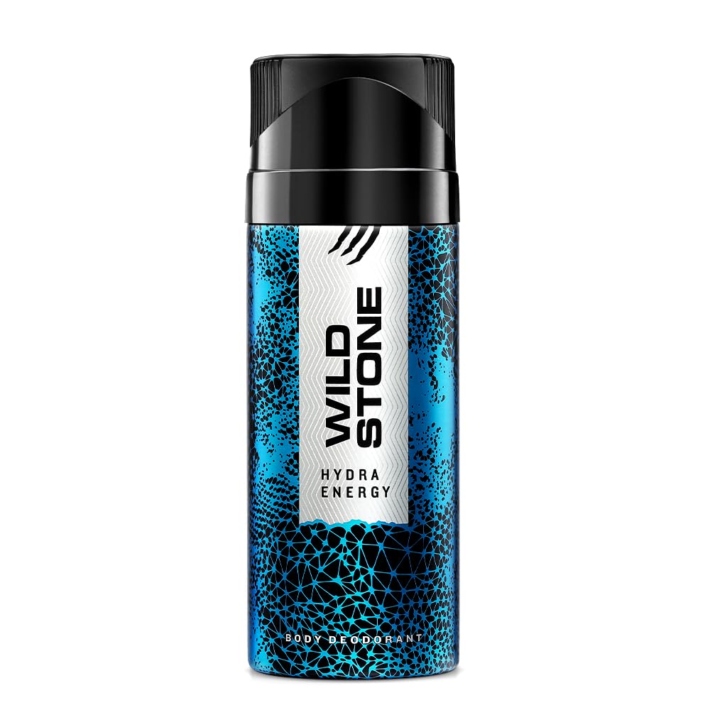 Wild Stone Hydra Energy deodorant bottle on a white background