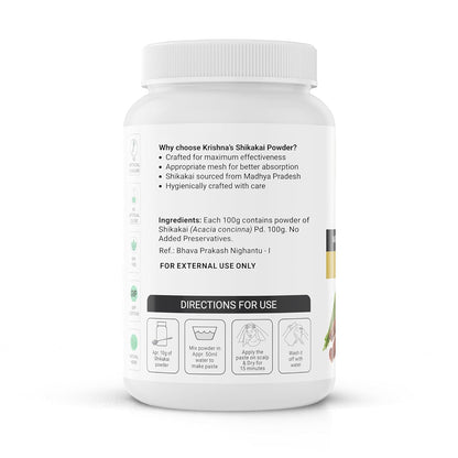 Krishna’s Shikakai Powder 100 g| Organic Shikakai Powder for Controlling Hair Fall & Dandruff
