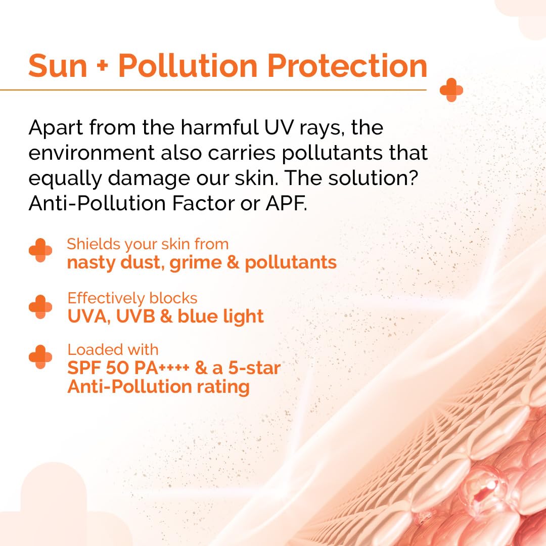 The Derma Co 1% Hyaluronic Sunscreen Oil-Free Matte Gel SPF 50 PA++++ | For Oily, Acne-Prone Skin | Lightweight Texture | No White Cast | Broad Spectrum Protection & Blue Light Protection | Non- Comedogenic 50g