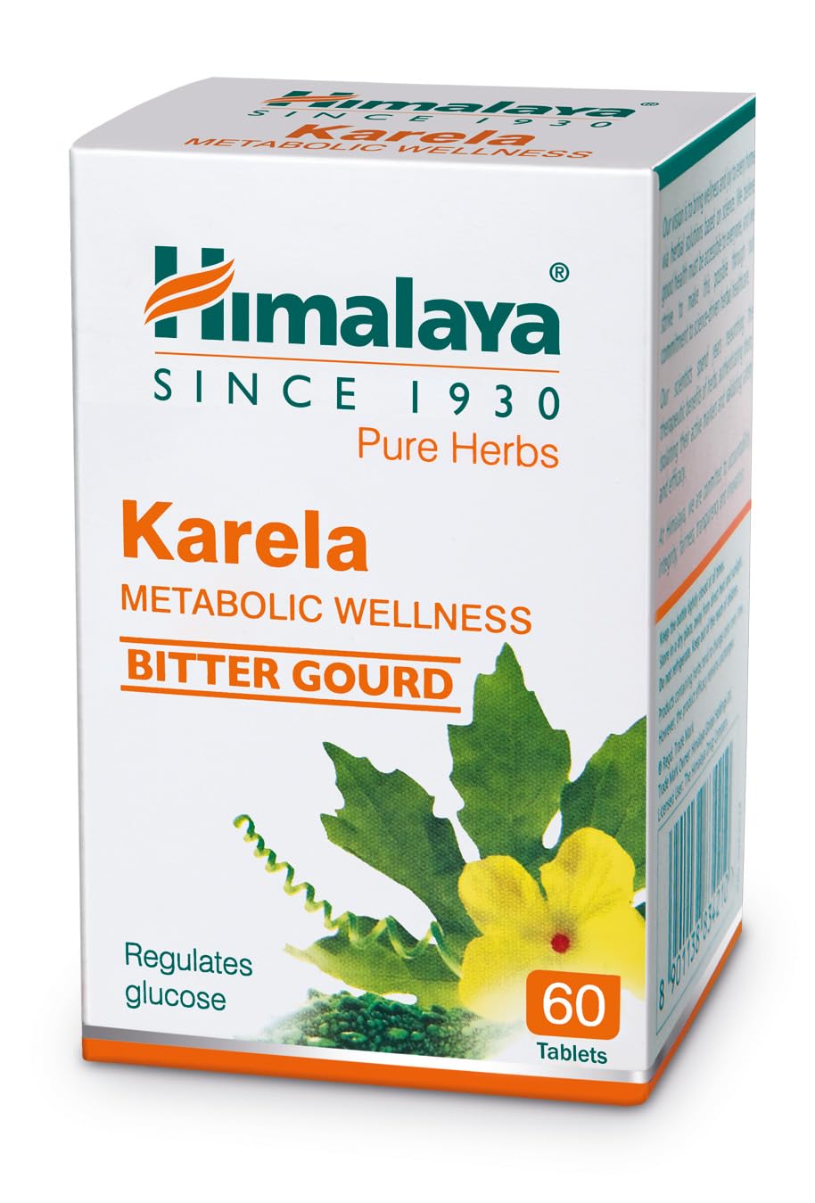 Himalaya Karela Metabolic Wellness supplement box on a white background