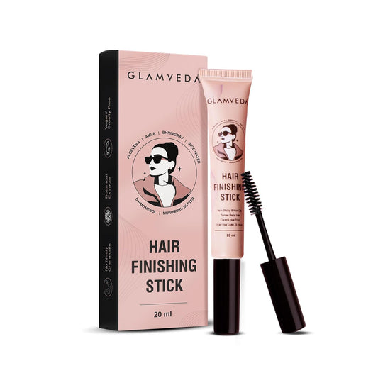 GLAMVEDA Frizz Free Hair Finishing Stick | Anti-Frizz Hair Fix Stick for Flyaways & Baby Hair | Non-Sticky & Non-Greasy Formula | Long-Lasting Hold with Rice Water | 20ml