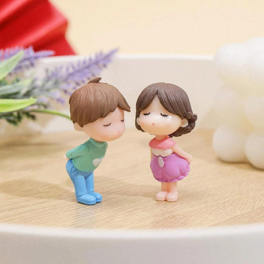 ascension 1 Pair of Cute Kissing Lovers Couple Gift for Valentine Day Baby Doll Set Gift for Girlfriend Boyfriend Miniature Showpiece Statue Miniature Adventure Showpiece Valentines Gifts